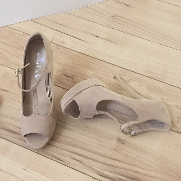 Charming Charlie Shoes - Tan Heels